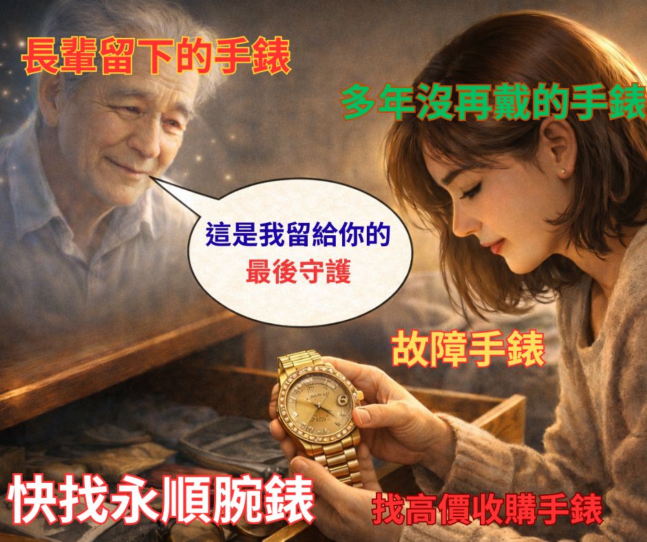 台中收購手錶推薦｜父親留給女兒最後的守護！一支勞力士金錶，藏著父親一輩子說不出口的愛｜永順腕錶專業收購名錶